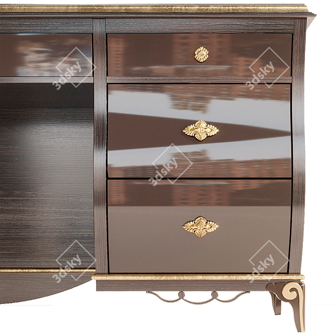 Italian Carpanese Wooden Dressing Table 3D model image 2