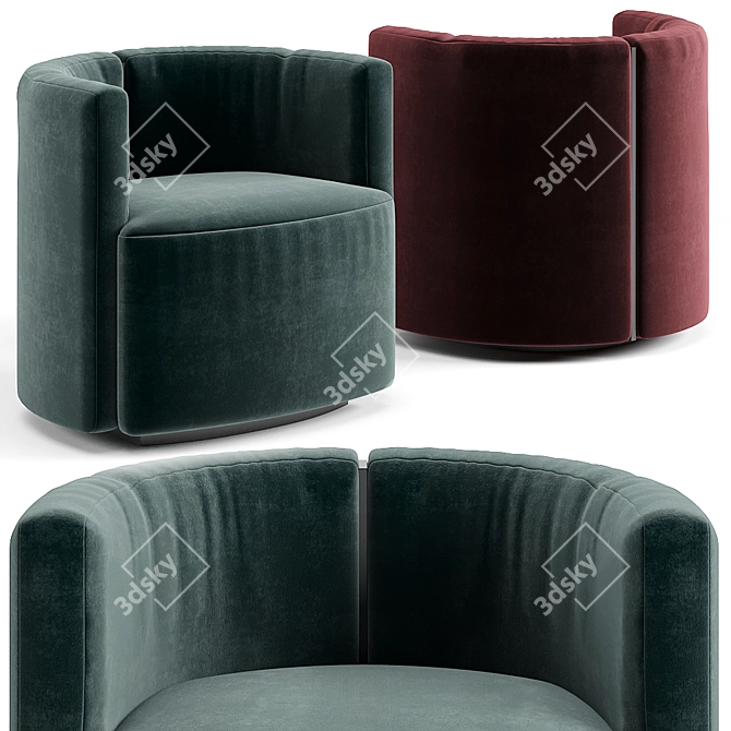 Elegant Fendi Casa Camilla Chair 3D model image 1