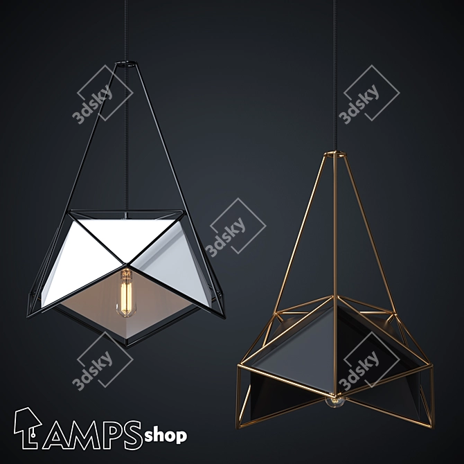 Elegant Chandelier Rods | 50x40cm 3D model image 1