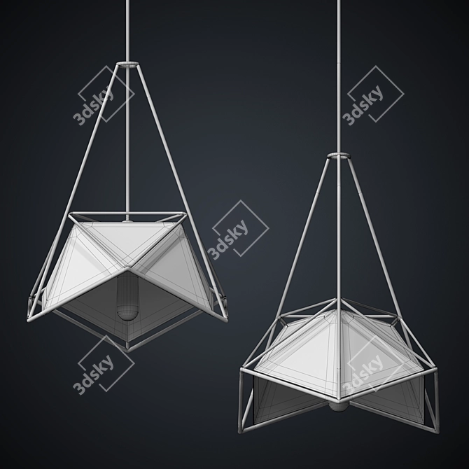 Elegant Chandelier Rods | 50x40cm 3D model image 2