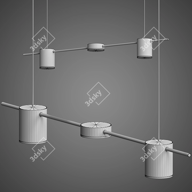 Sleek Chandelier Sticks 3D model image 2