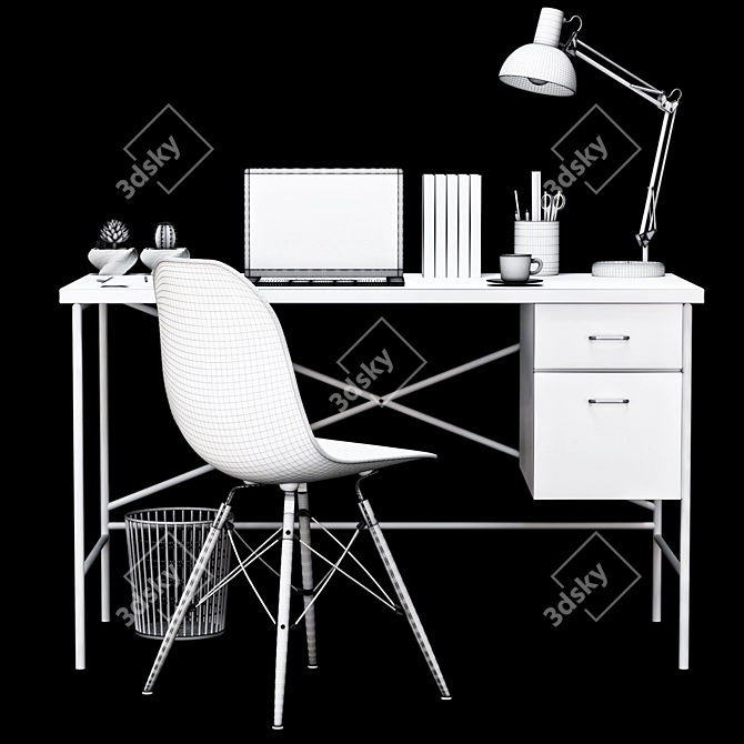 Modern Office Furniture Set 3D model image 3