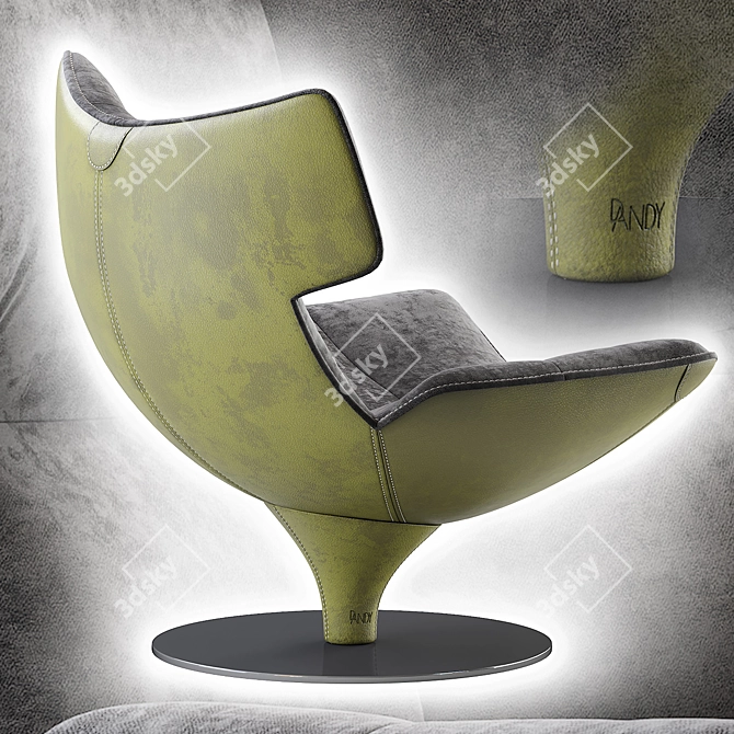 Sleek Harley Armchair: Modern Comfort 3D model image 2