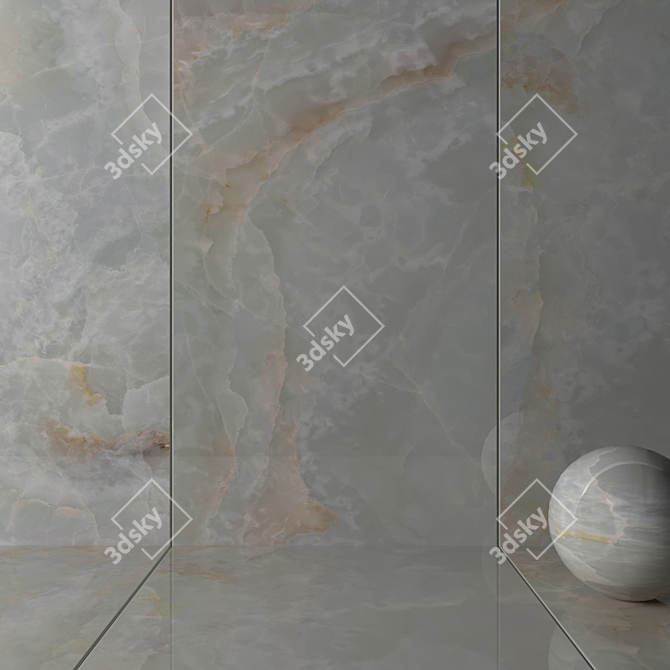 White Onix Wall Tiles: HD Multi-Texture Collection 3D model image 2