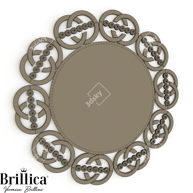 Brillica BL890: Italian Style Mirror 3D model image 2