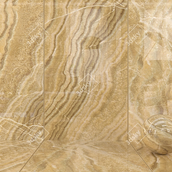 HD Multi-Texture Onice Miele Wall Tiles 3D model image 1