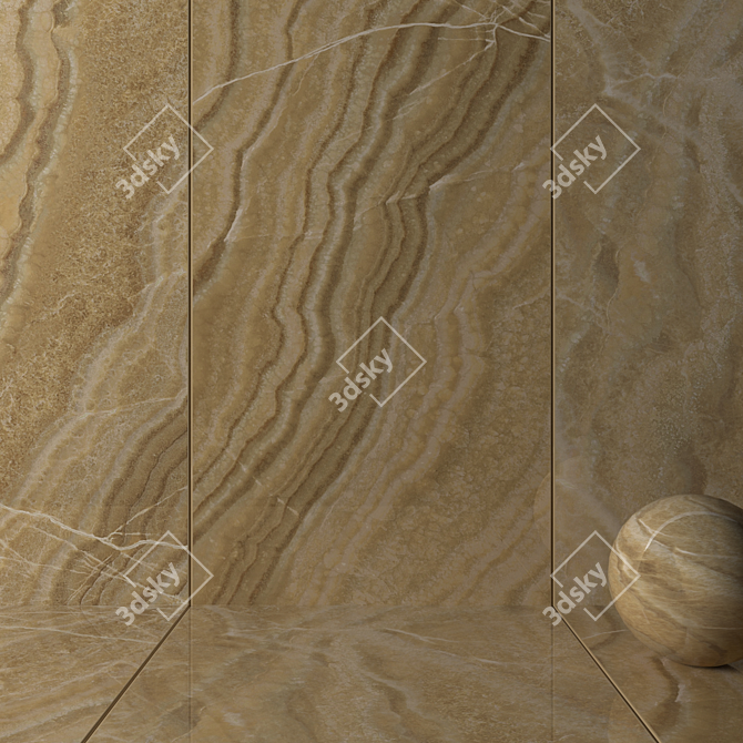 HD Multi-Texture Onice Miele Wall Tiles 3D model image 2