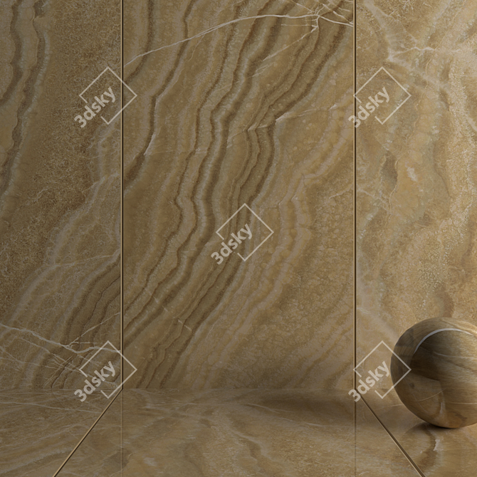 HD Multi-Texture Onice Miele Wall Tiles 3D model image 3