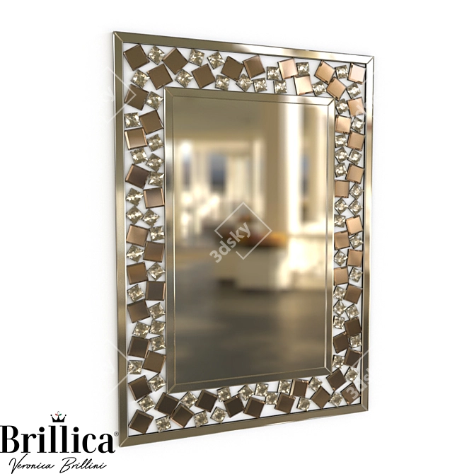 Italian Elegant Mirror - Brillica BL800/1130-R18 3D model image 1