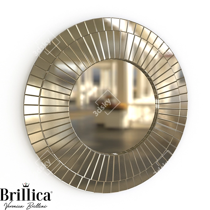 Title: Elegant Italian Mirror by Brillica - BL910/910-C22 3D model image 1