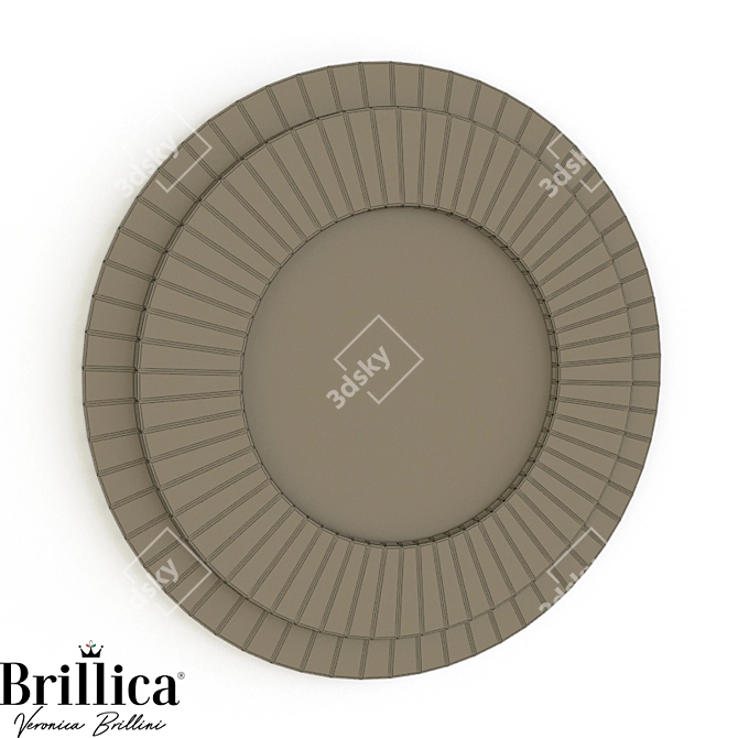 Title: Elegant Italian Mirror by Brillica - BL910/910-C22 3D model image 2