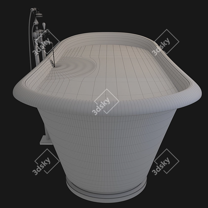 Luxury Catchpole & Rye Bathtub 3D model image 3