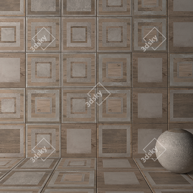 Game Ecru HD Wall Tiles 3D model image 2