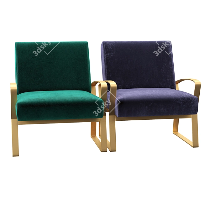 Zenith Bliss Armchair 3D model image 2