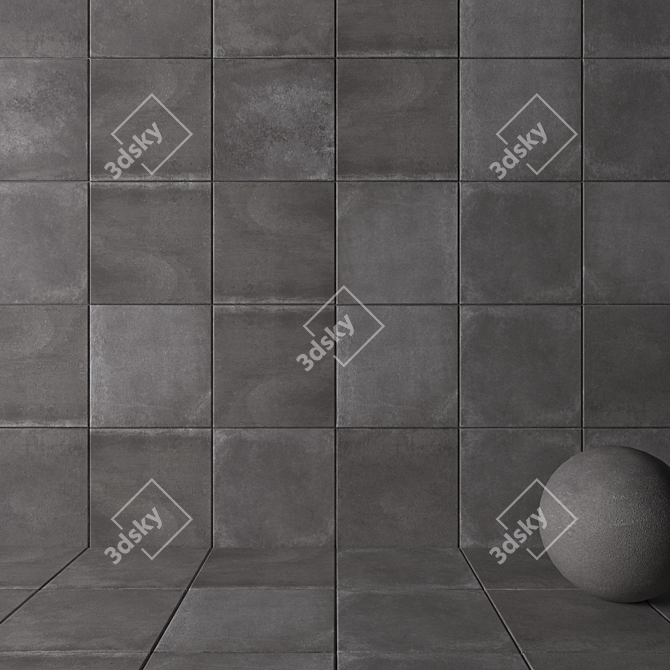 UNIKA Smoke Wall Tiles - HD Multi-Texture 3D model image 2