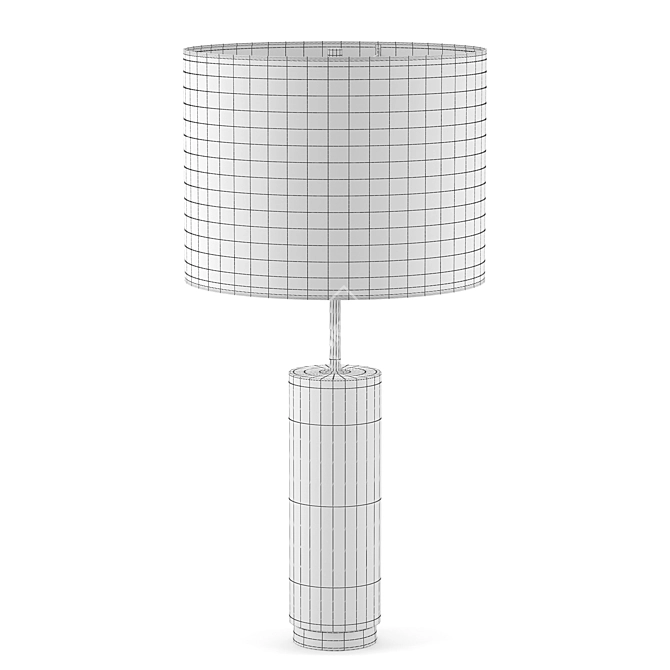 Elegant Brass York Table Lamp 3D model image 3