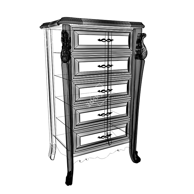 Gasparo Dresser: Compact and Spacious 3D model image 2