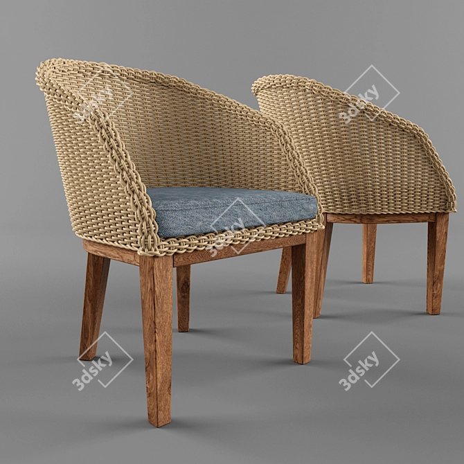 Elegant Ontario Chair 3D model image 1