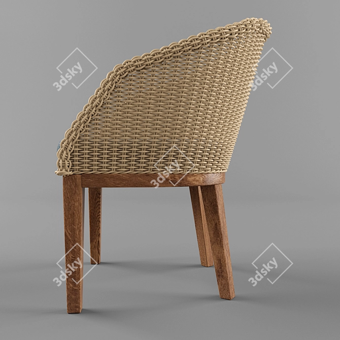 Elegant Ontario Chair 3D model image 2