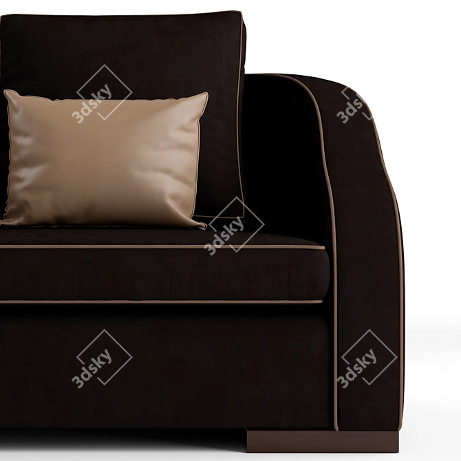 Elegant Edmond 2-Seater Sofa 3D model image 2