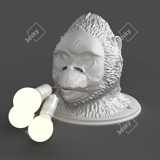 Ugo Rilla White Ceramic Pendant 3D model image 1