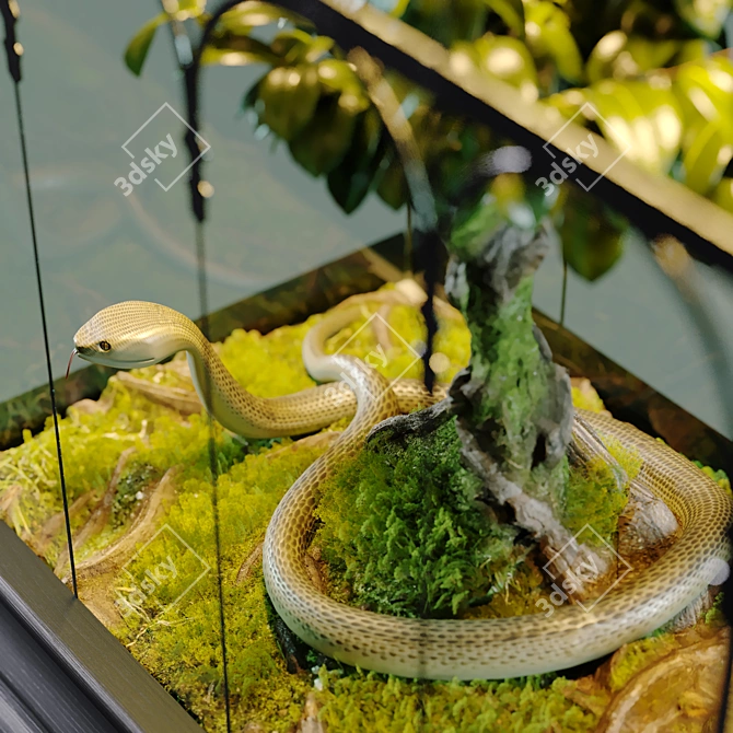 UV-Unwrapped Snake Terrarium 3D model image 2