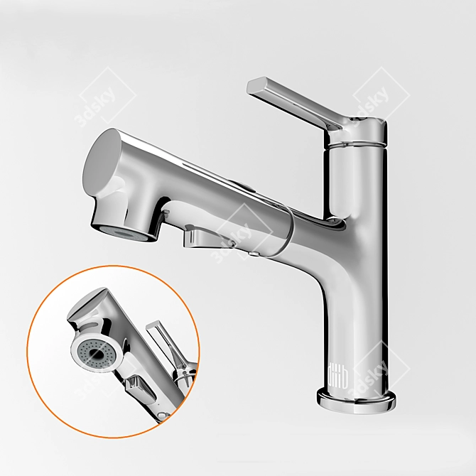 Xiaomi FlexiSpray: Versatile Extracting Faucet 3D model image 2