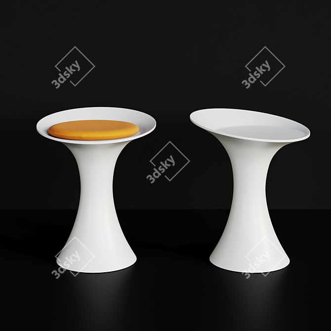 Minimalist Circle Coffee Table 3D model image 1