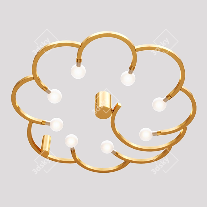 Minimalist American Style Ceiling Light 3D model image 1