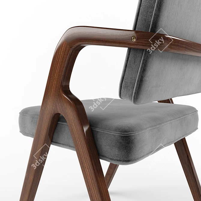 Eugenio Dining Chair: Modern Elegance 3D model image 2
