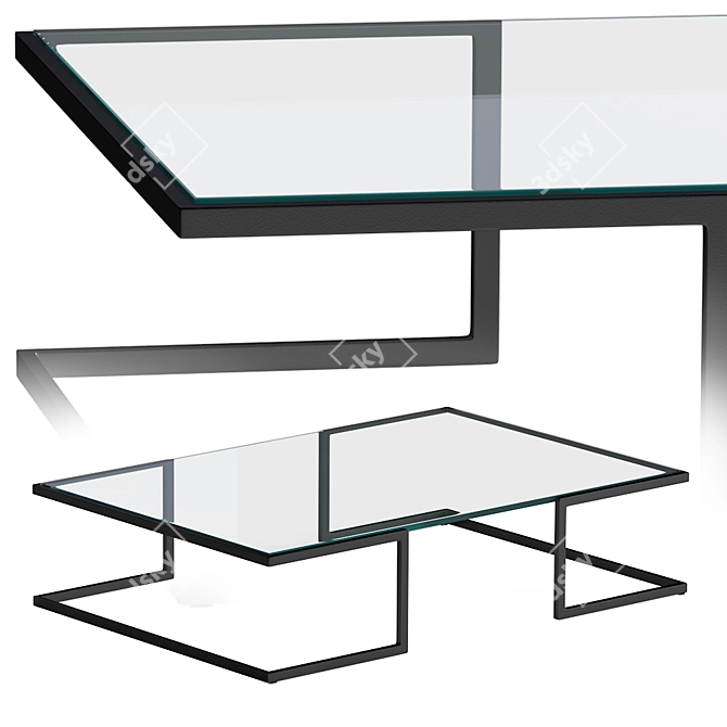 Modern Glass Coffee Table ROSSIN_ORIZZONTE 3D model image 1