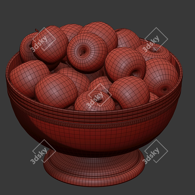  Fresh Harvest Apples 3D model image 2