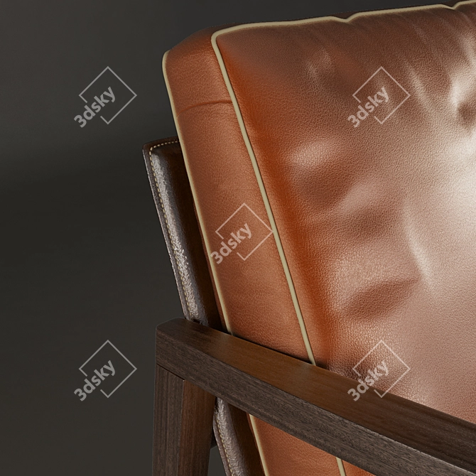 Elegant Sean Armchair: Borzalino 3D model image 3