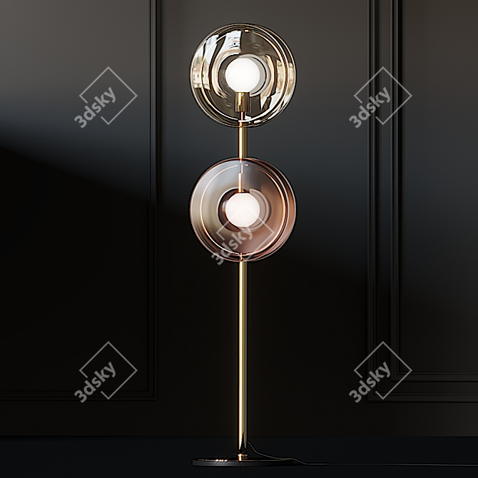 Orbital Crystal Floor Lamp 3D model image 3