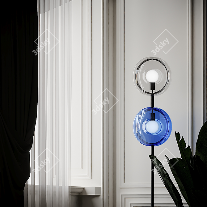 Orbital Crystal Floor Lamp 3D model image 4