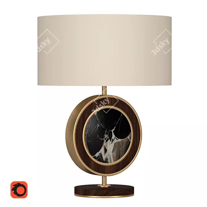 Elegant Tier Table Lamp 3D model image 1