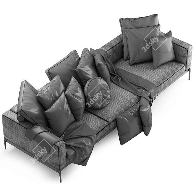 Sophisticated Flexform Romeo Sofa 3D model image 3