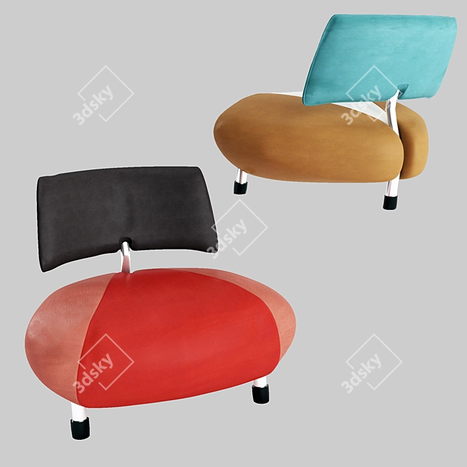 Futuristic Leolux Pallone Armchair 3D model image 1