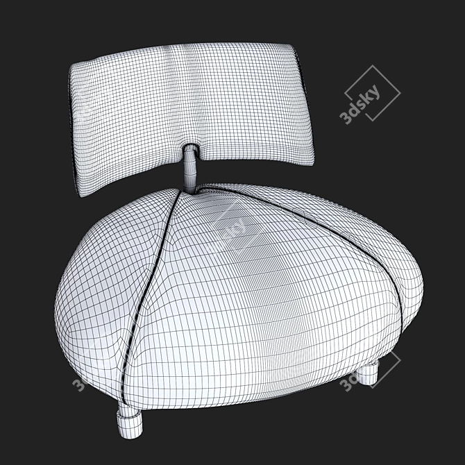Futuristic Leolux Pallone Armchair 3D model image 2