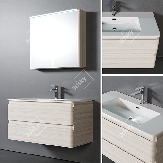 Stylish Gerona Bathroom Set 3D model image 1