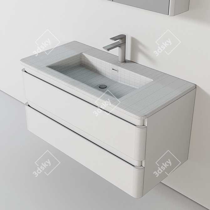 Stylish Gerona Bathroom Set 3D model image 3
