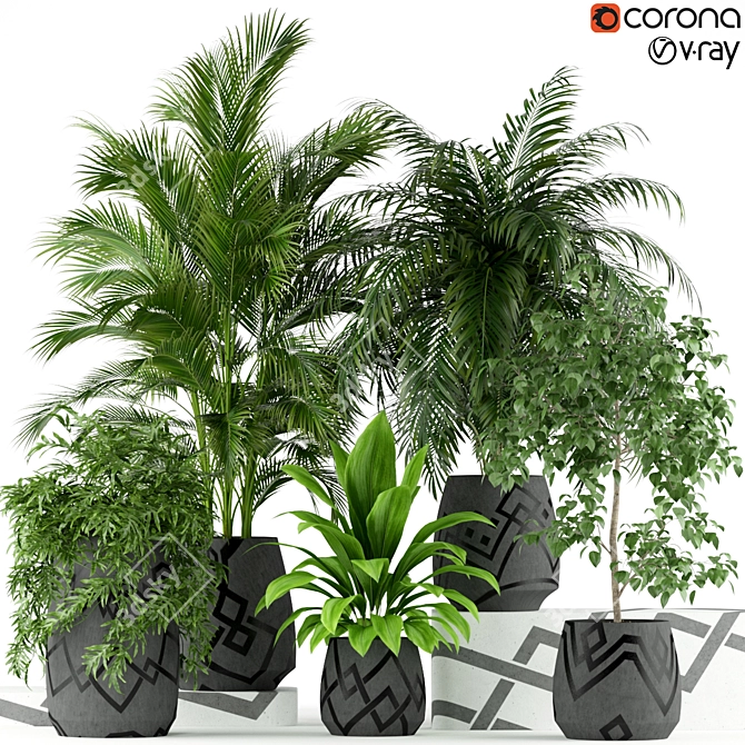 Botanical Oasis: 195 Plant Collection 3D model image 1