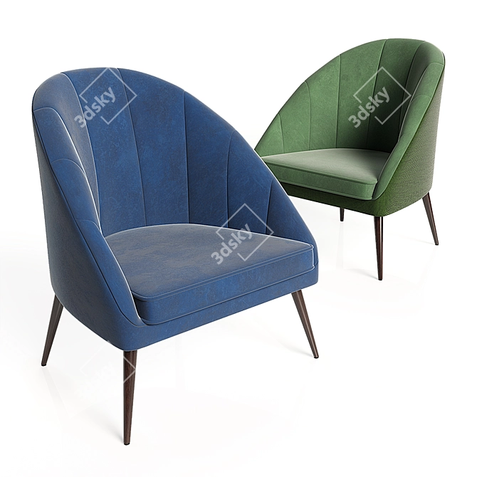 Elegant Mia Lounge Chair 3D model image 1