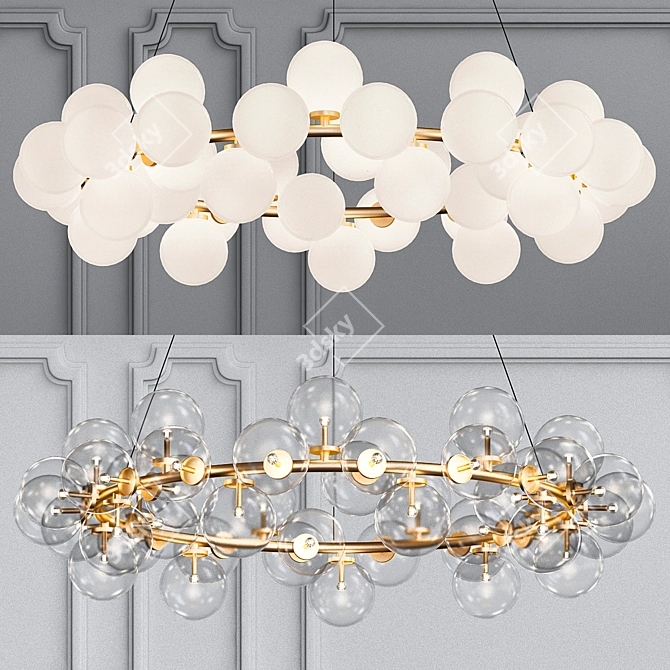 Elegant Grand Modo Chandelier 3D model image 1