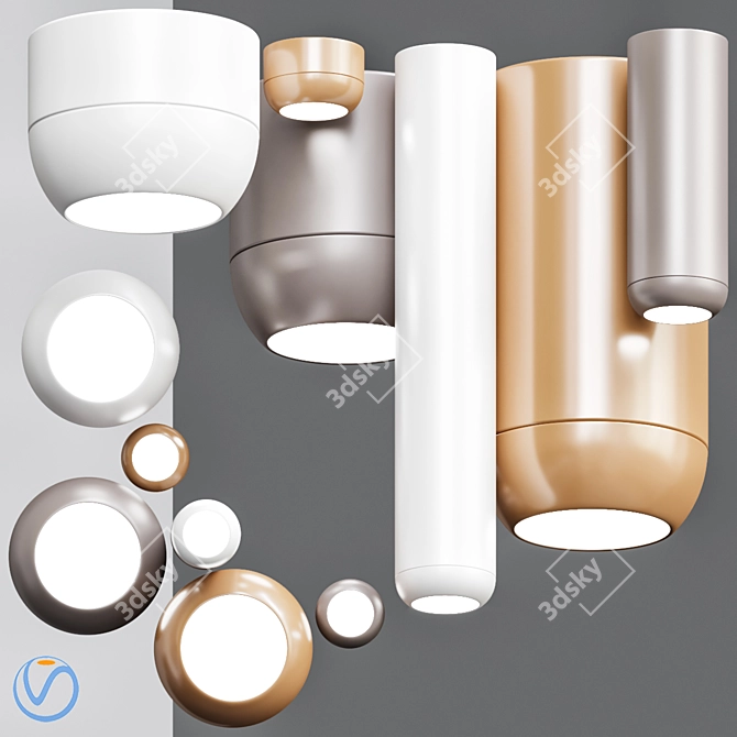 Urban Chic Ceiling Lamp 3D model image 1