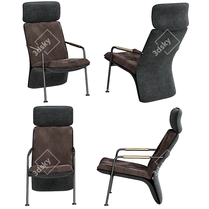 Elegant ARABESQUE Chair 3D model image 1