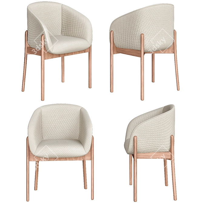 Elegant Jenny Bistro Chair 3D model image 1