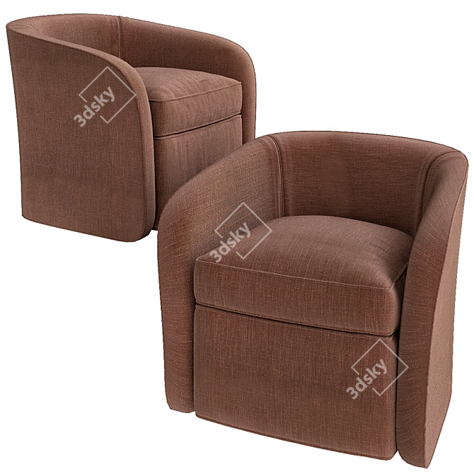 Sleek Edam Swivel Chair 3D model image 1