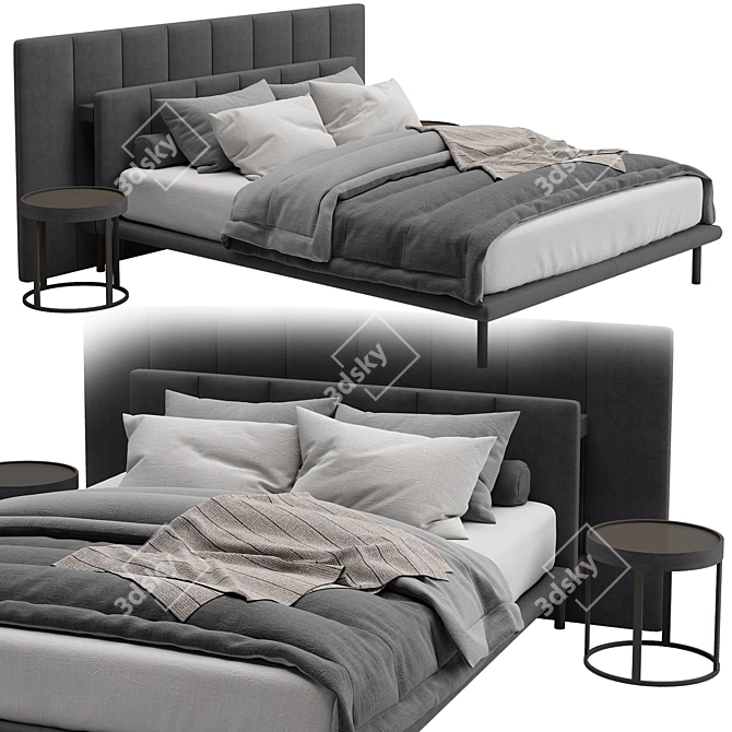 GRANGALA Bed: Sleek and Stylish Design 3D model image 1