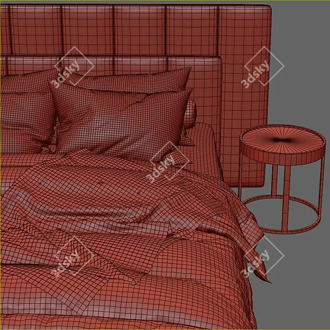 GRANGALA Bed: Sleek and Stylish Design 3D model image 3